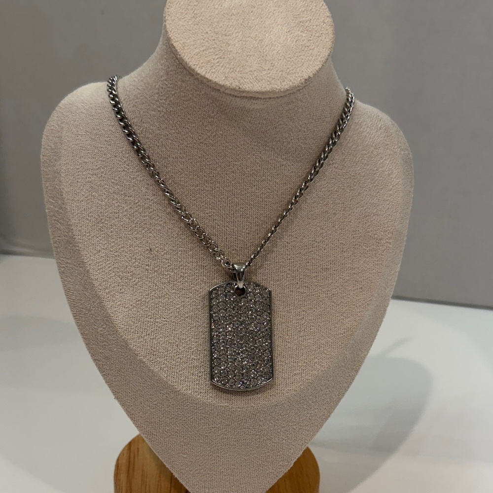 Aldo Silver Sparkle Pendant Necklace